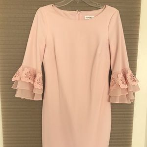 Pink mid length Calvin Klein Dress